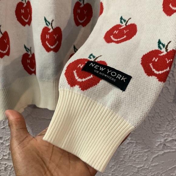 NYON NEW Crewneck Sweater Large New York Big Apple Cotton Plazacore Casual Theme - Picture 8 of 14